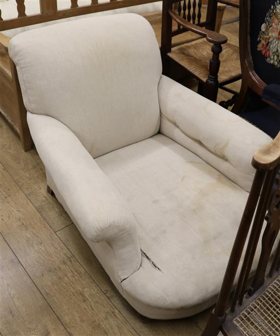 A Victorian Howard style library chair